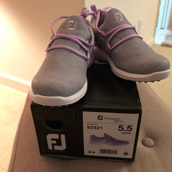 FootJoy Leisure Slip On GOLF SHOES. New in box. Size 5.5 Med. Gray and… - Picture 3 of 13
